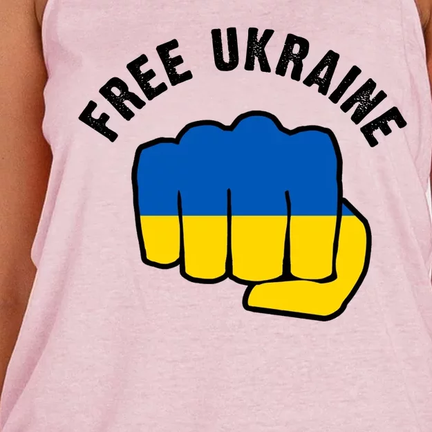 Free Ukraine Strong Women's Knotted Racerback Tank