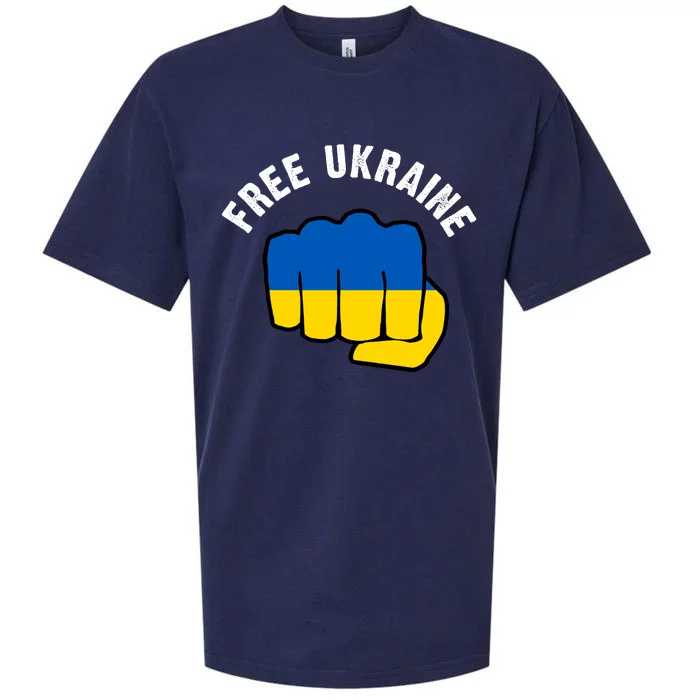 Free Ukraine Strong Sueded Cloud Jersey T-Shirt