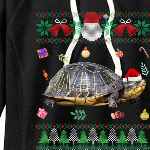 Funny Ugly Sweater Christmas Animals Santa Turtle Lover Gift Women's Fleece Hoodie