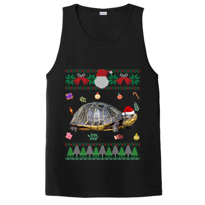 Funny Ugly Sweater Christmas Animals Santa Turtle Lover Gift Performance Tank