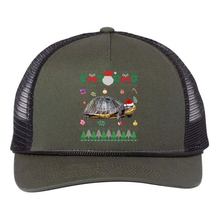 Funny Ugly Sweater Christmas Animals Santa Turtle Lover Gift Retro Rope Trucker Hat Cap