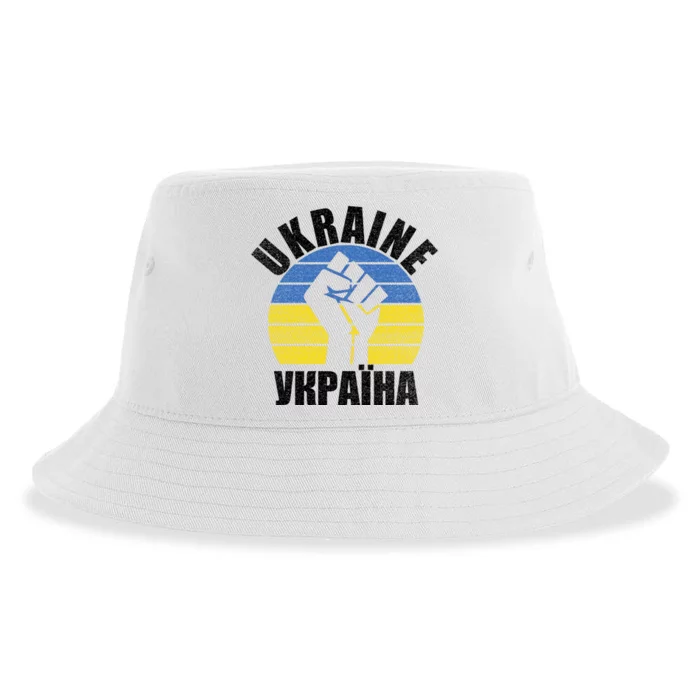 Free Ukraine Stand With Ukraine Ukrainian Support Ukraine Gift Sustainable Bucket Hat