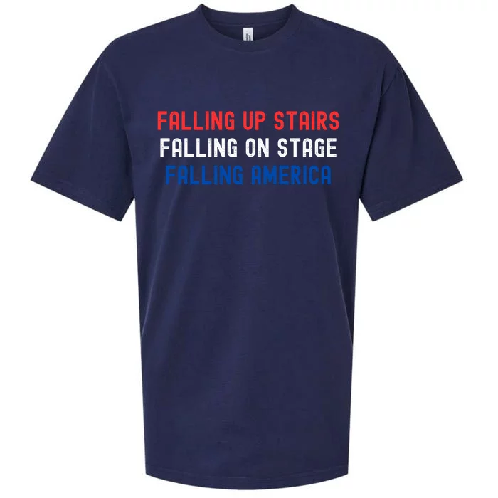 Falling Up Stairs Falling On Stage Falling America Sueded Cloud Jersey T-Shirt