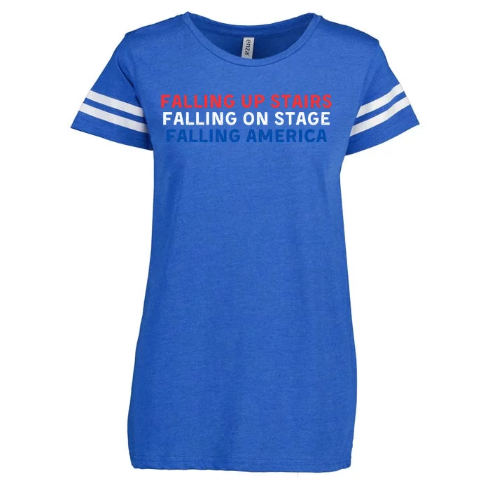 Falling Up Stairs Falling On Stage Falling America Enza Ladies Jersey Football T-Shirt