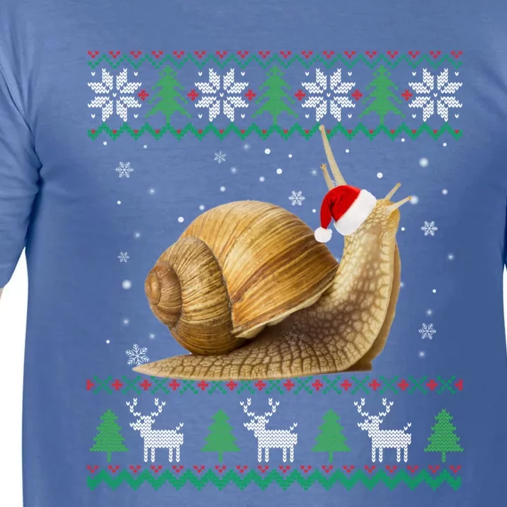 Funny Ugly Sweater Christmas Animals Santa Snail Lover Gift Comfort Colors T-Shirt