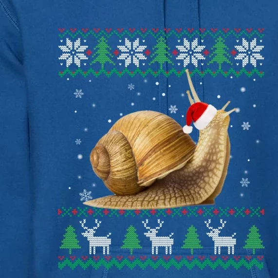 Funny Ugly Sweater Christmas Animals Santa Snail Lover Gift Premium Hoodie