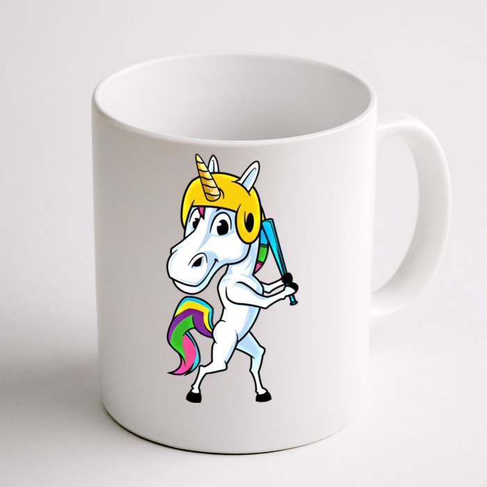 Funny Unicorn Sports Magical Softball And Baseball Athlete Gift Front & Back Coffee Mug