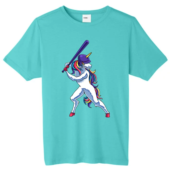 Funny Unicorn Sports Softball Magical Bat And Ball Player Meaningful Gift ChromaSoft Performance T-Shirt