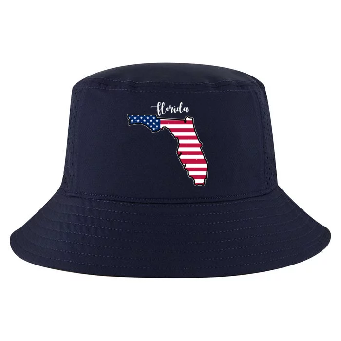 Florida United States Map Cool Comfort Performance Bucket Hat