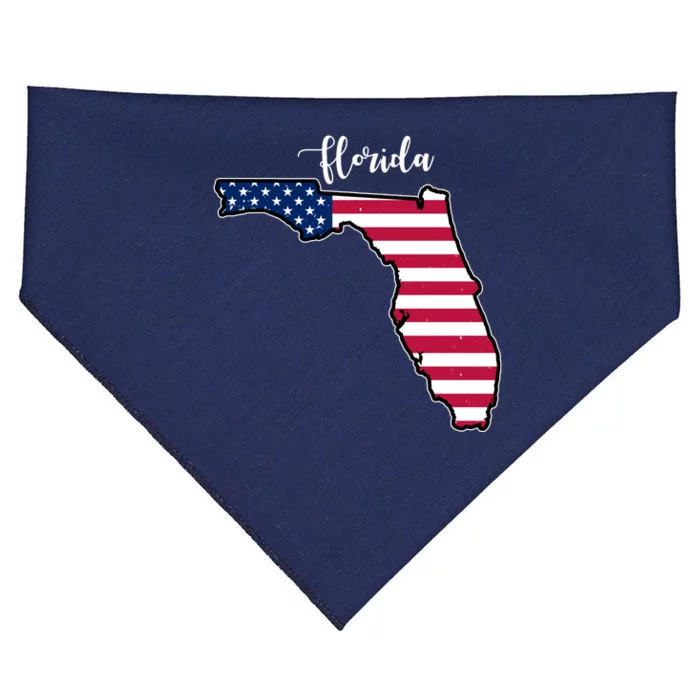 Florida United States Map USA-Made Doggie Bandana