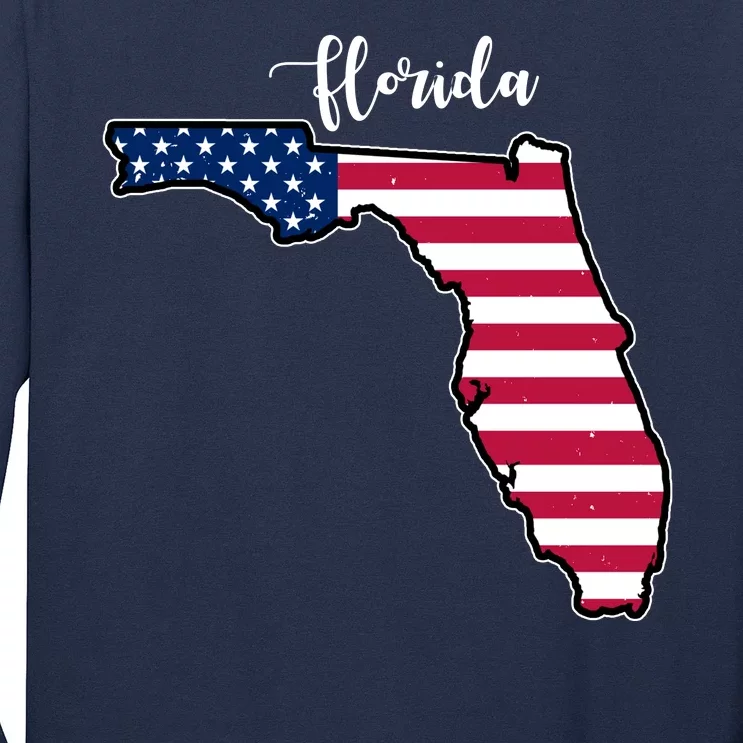 Florida United States Map Long Sleeve Shirt