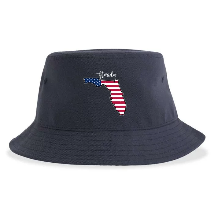 Florida United States Map Sustainable Bucket Hat