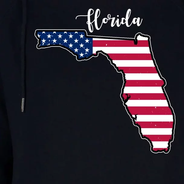 Florida United States Map Womens Funnel Neck Pullover Hood