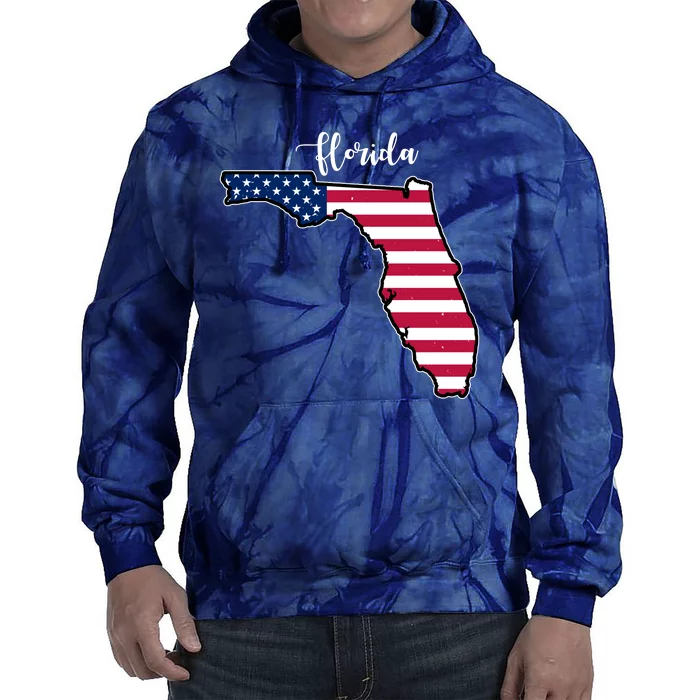 Florida United States Map Tie Dye Hoodie