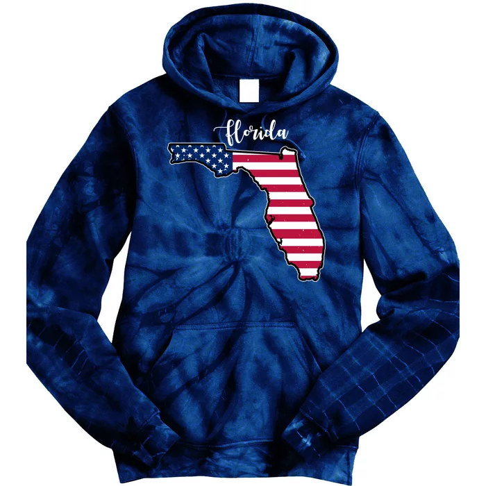 Florida United States Map Tie Dye Hoodie