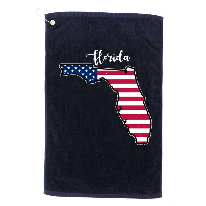 Florida United States Map Platinum Collection Golf Towel