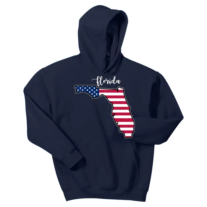 Florida United States Map Kids Hoodie