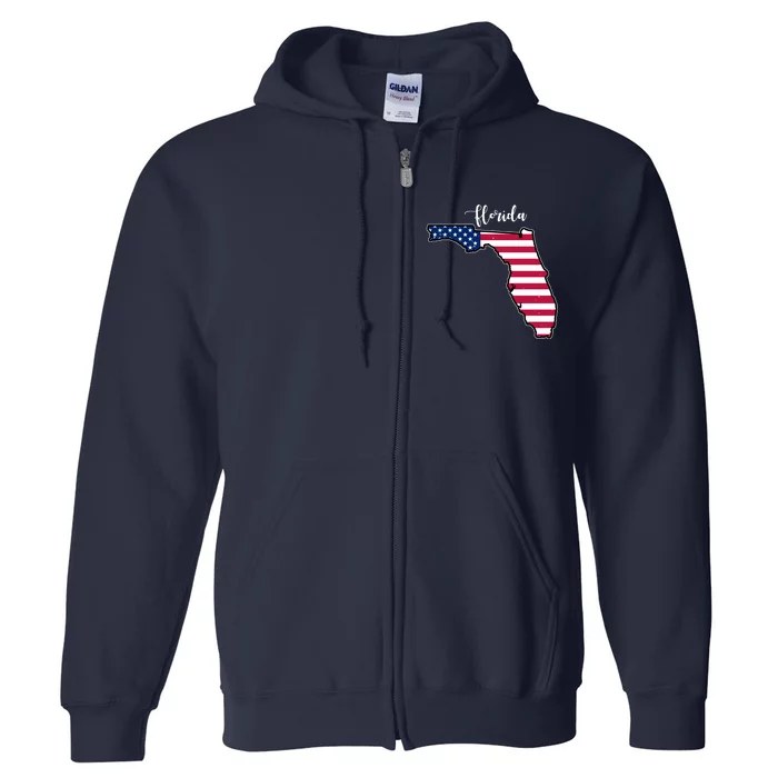 Florida United States Map Full Zip Hoodie