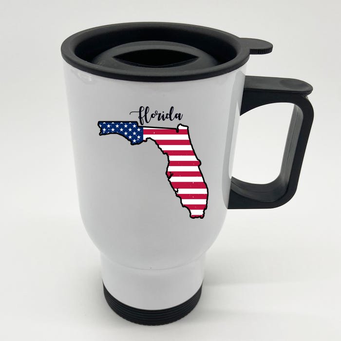 Florida United States Map Front & Back Stainless Steel Travel Mug