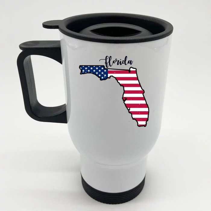 Florida United States Map Front & Back Stainless Steel Travel Mug