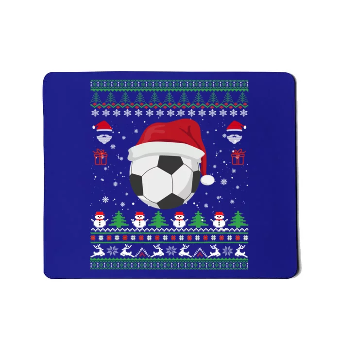 Funny Ugly Sweater For Christmas Soccer Santa Claus Xmas Gift Mousepad