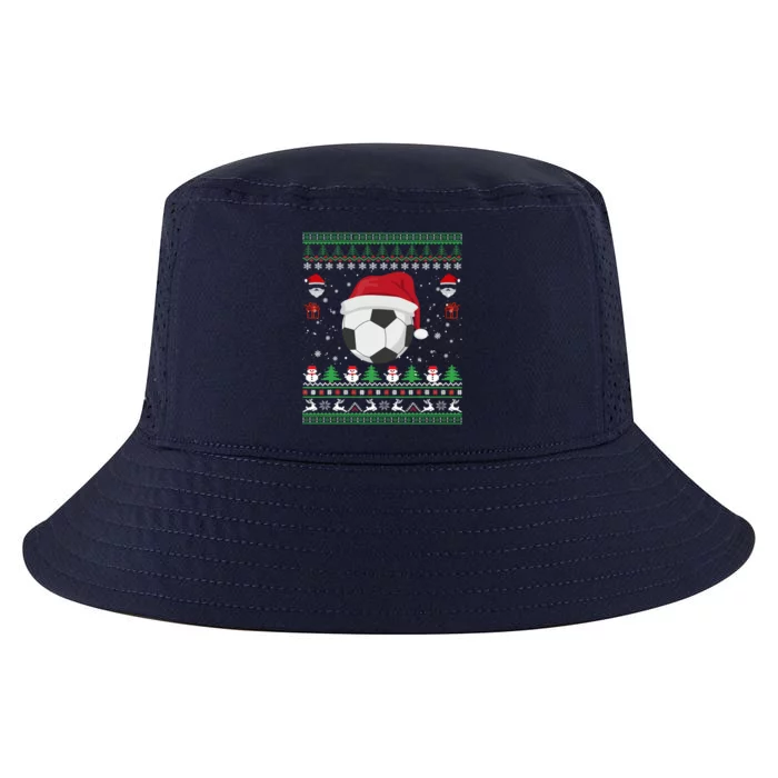 Funny Ugly Sweater For Christmas Soccer Santa Claus Xmas Gift Cool Comfort Performance Bucket Hat