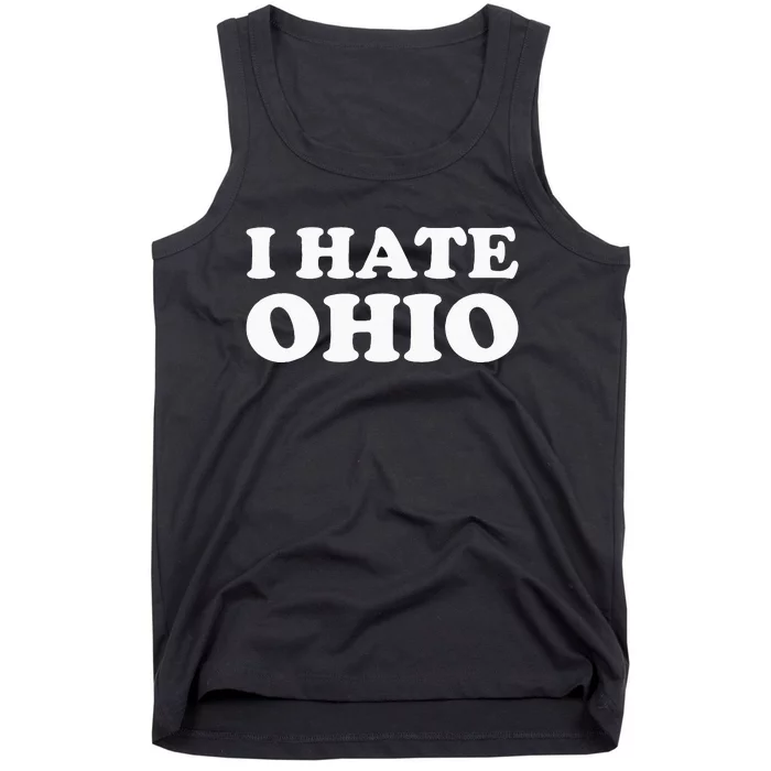 Funny US State Souvenir I Hate Ohio Tank Top