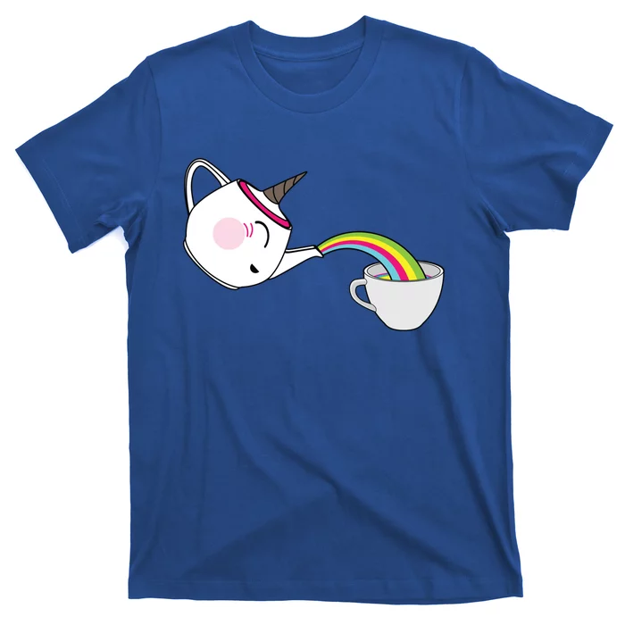 Funny Unicorn Teapot Cute Rainbow Animal Mom Tea Gift T-Shirt