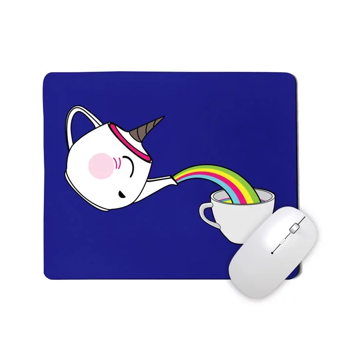 Funny Unicorn Teapot Cute Rainbow Animal Mom Tea Gift Mousepad