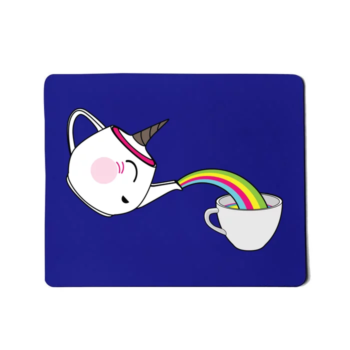 Funny Unicorn Teapot Cute Rainbow Animal Mom Tea Gift Mousepad