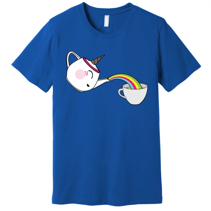 Funny Unicorn Teapot Cute Rainbow Animal Mom Tea Gift Premium T-Shirt