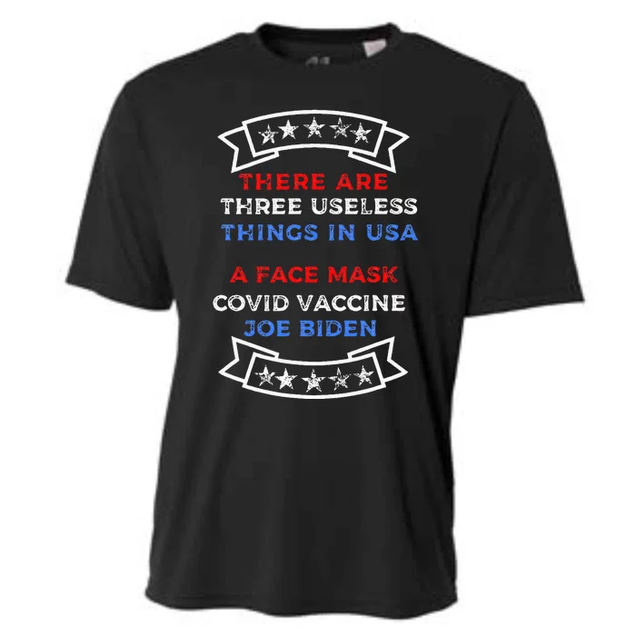 Funny Useless Things Vaccine Biden Stars Grunge Cooling Performance Crew T-Shirt