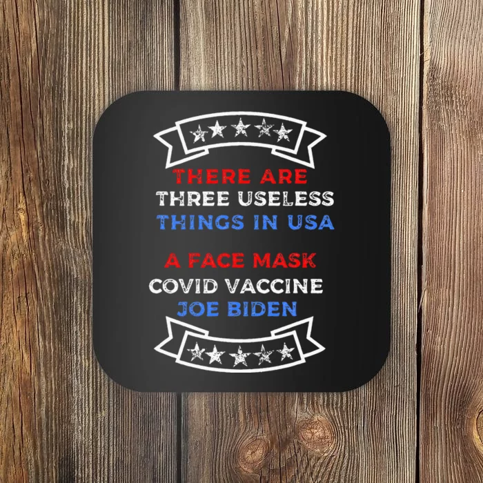 Funny Useless Things Vaccine Biden Stars Grunge Coaster