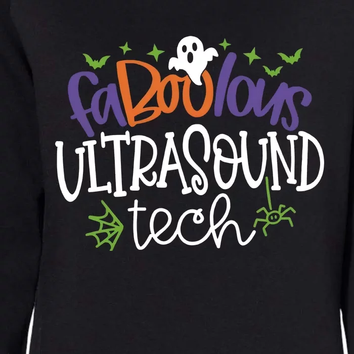 Faboolous Ultrasound Tech Spooky Ghost Halloween Womens California Wash Sweatshirt