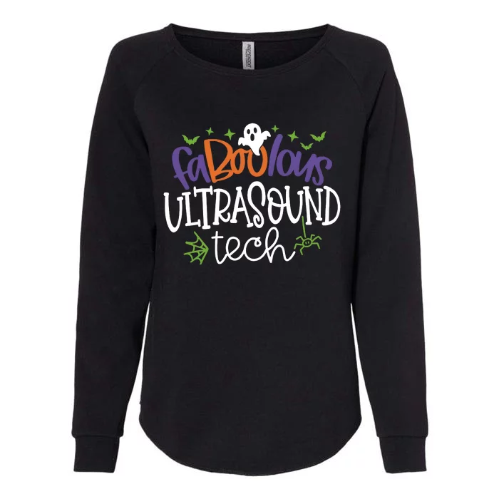 Faboolous Ultrasound Tech Spooky Ghost Halloween Womens California Wash Sweatshirt