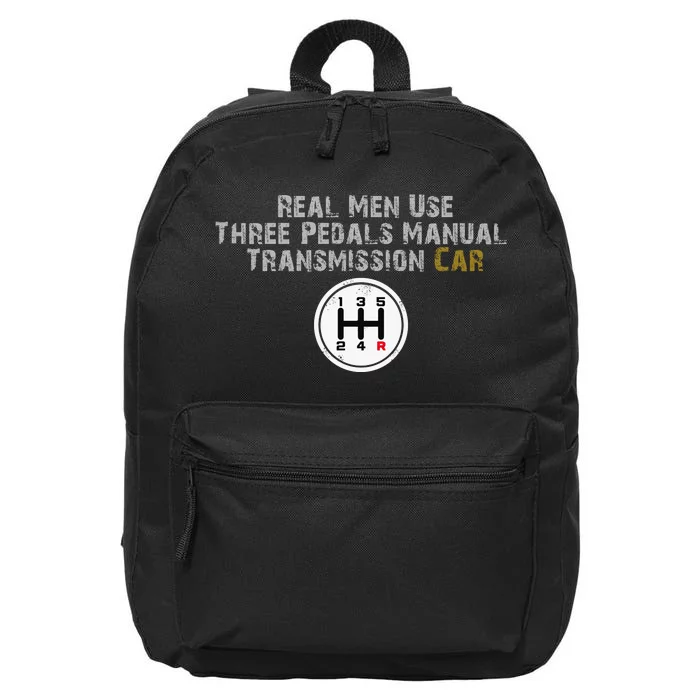 Funny Use Three Pedals Manual Transmission Car . 16 in Basic Backpack