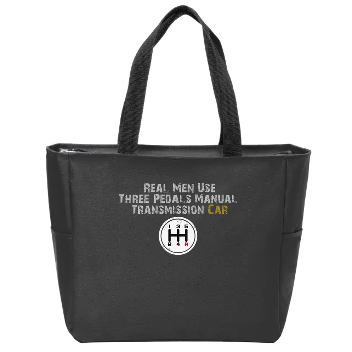 Funny Use Three Pedals Manual Transmission Car . Zip Tote Bag