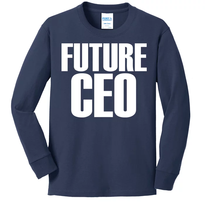 Future CEO Kids Long Sleeve Shirt