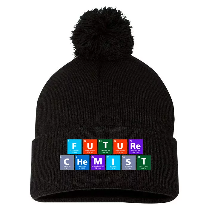 Future Chemist Pom Pom 12in Knit Beanie