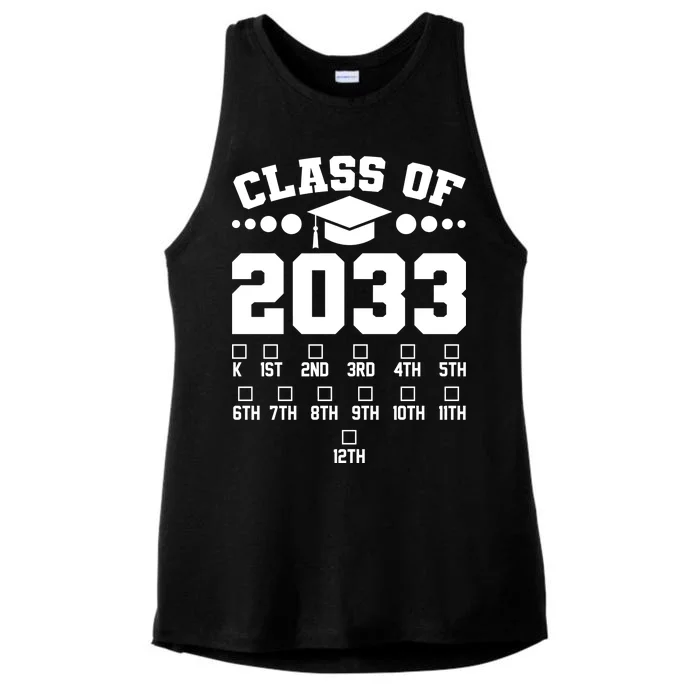 Future Class Of 2033 Check Mark Chart Ladies Tri-Blend Wicking Tank