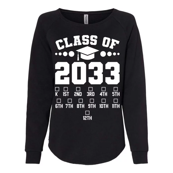 Future Class Of 2033 Check Mark Chart Womens California Wash Sweatshirt