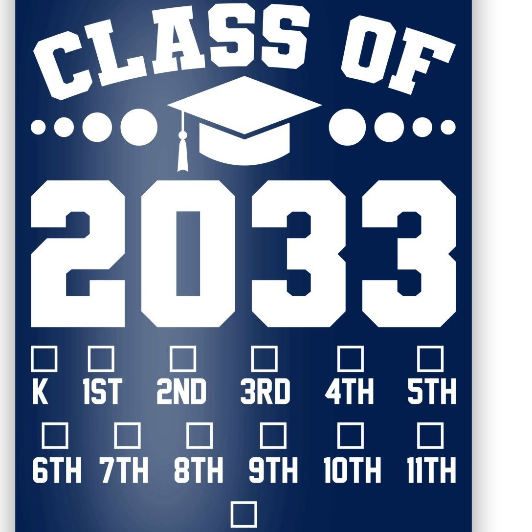 Future Class Of 2033 Check Mark Chart Poster | TeeShirtPalace