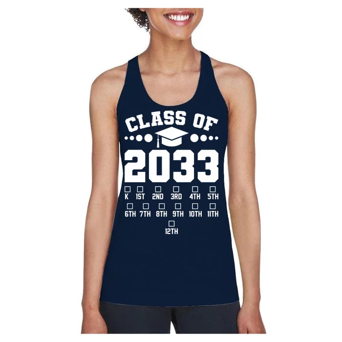 Future Class Of 2033 Check Mark Chart Women's Racerback Tank