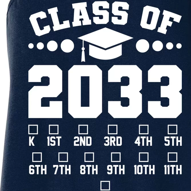 Future Class Of 2033 Check Mark Chart Women's Racerback Tank