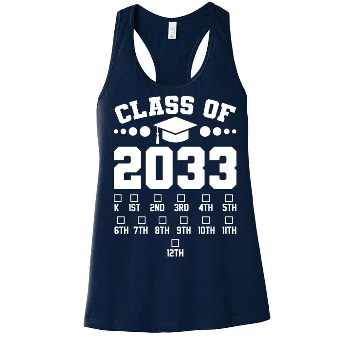 Future Class Of 2033 Check Mark Chart Women's Racerback Tank