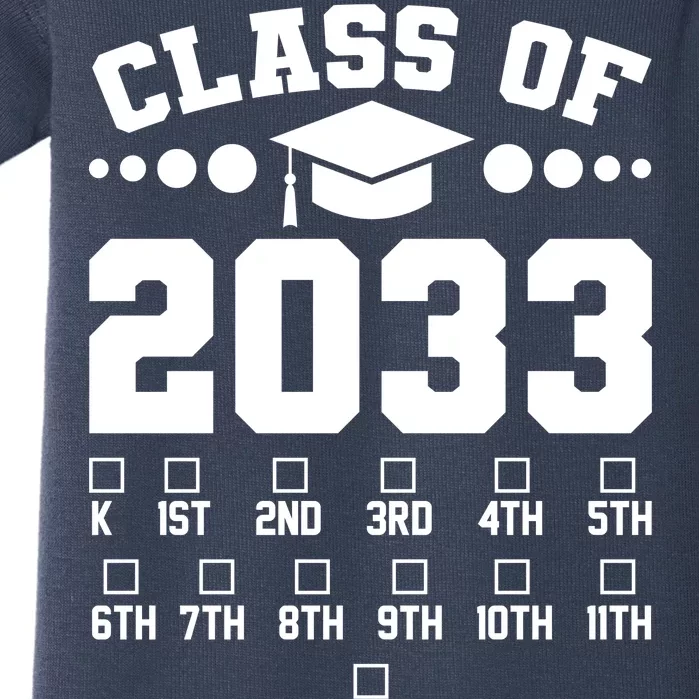 Future Class Of 2033 Check Mark Chart Baby Bodysuit