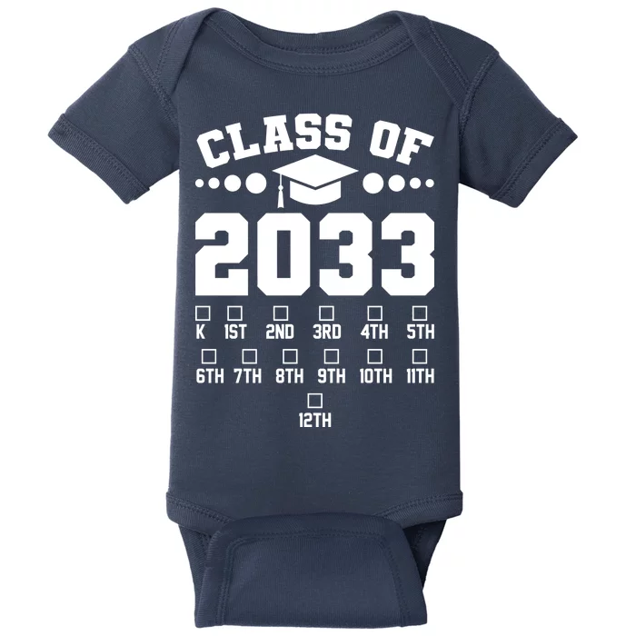 Future Class Of 2033 Check Mark Chart Baby Bodysuit