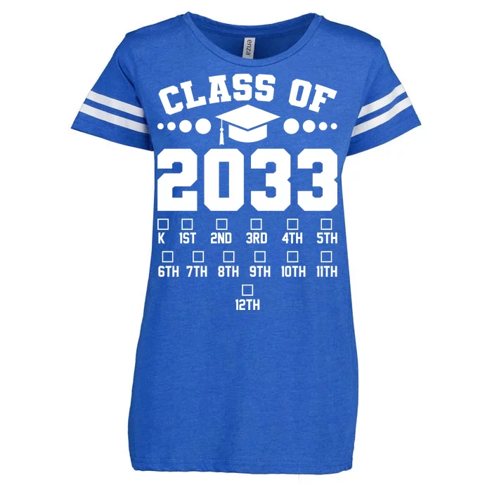 Future Class Of 2033 Check Mark Chart Enza Ladies Jersey Football T-Shirt