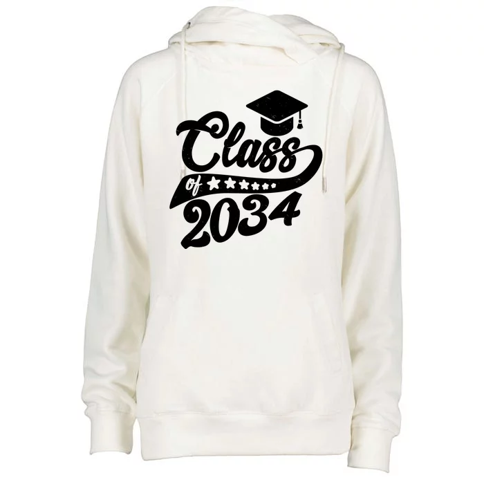 Future Class of 2034 Kindergarten Class Womens Funnel Neck Pullover Hood