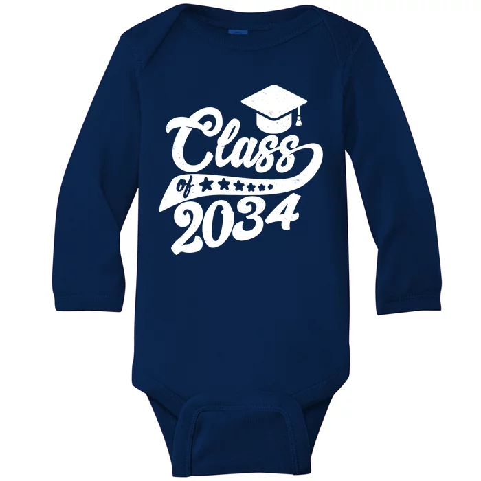 Future Class of 2034 Kindergarten Class Baby Long Sleeve Bodysuit